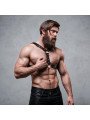 FETISH SUBMISSIVE ATTITUDE ARNES ECOPIEL PECHO CON DOBLE SUJECION Y TACHUELAS HOMBRE