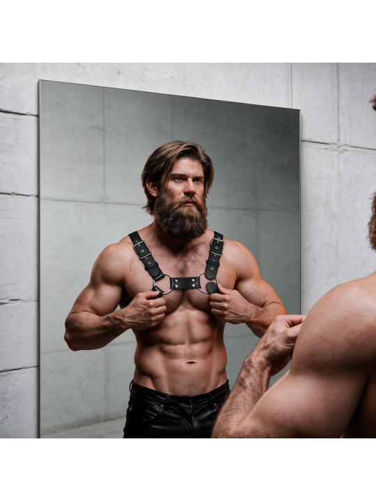 FETISH SUBMISSIVE ATTITUDE ARNES BULLDOG AJUSTABLE ECOPIEL PECHO HOMBRE