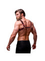 FETISH SUBMISSIVE ATTITUDE ARNES ECOPIEL PECHO HOMBRE NEGRO ROJO