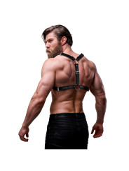 FETISH SUBMISSIVE ATTITUDE ARNES ECOPIEL PECHO CON DOBLE SUJECION Y TACHUELAS HOMBRE