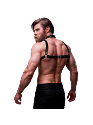 FETISH SUBMISSIVE ATTITUDE ARNES AJUSTABLE ECOPIEL PECHO CON COLLAR HOMBRE