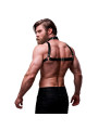 FETISH SUBMISSIVE ATTITUDE ARNES AJUSTABLE ECOPIEL PECHO CON COLLAR HOMBRE