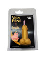DIABLO PICANTE VELA PENE EN FORMA DE NUMERO 1 COLOR DORADO