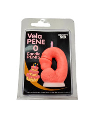 DIABLO PICANTE VELA PENE EN FORMA DE NUMERO 0 COLOR ROSA