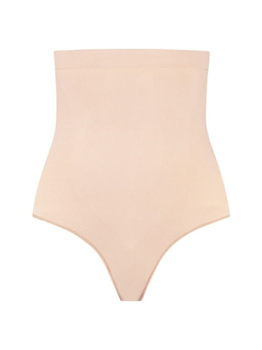 BYE BRA TANGA DE TALLE ALTO SIN COSTURAS BEIGE TALLA XXL