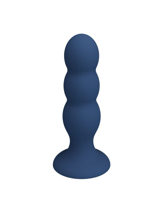 MR PLAY PLUG ANAL CON 3 BOLAS METALICAS Y VENTOSA AZUL