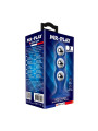 MR PLAY PLUG ANAL CON 3 BOLAS METALICAS Y VENTOSA AZUL