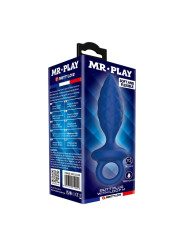 MR PLAY PLUG ANAL TEXTURIZADO CON ANILLA AZUL M