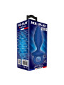 MR PLAY PLUG ANAL TEXTURIZADO CON ANILLA AZUL M