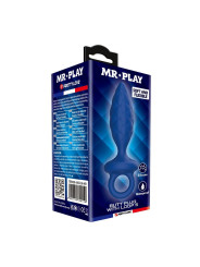 MR PLAY PLUG ANAL TEXTURIZADO CON ANILLA AZUL S