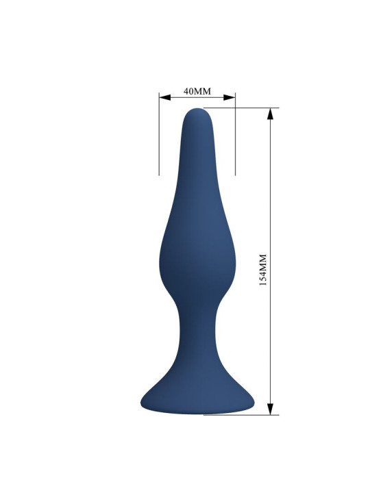 MR PLAY PLUG ANAL CONICO SILICONA AZUL XL