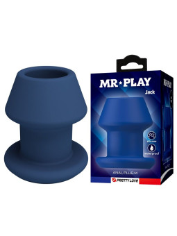 MR PLAY JACK PLUG ANAL HUECO SILICONA AZUL TALLA M