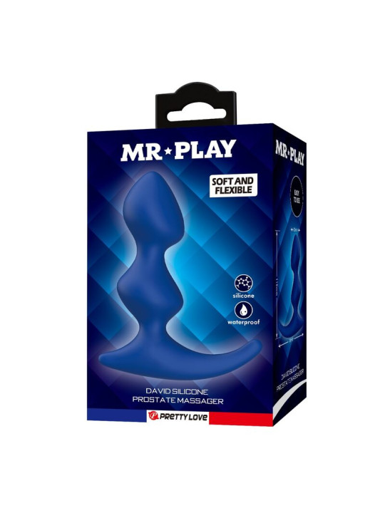 MR PLAY PLUG ANAL AZUL ERGONOMICO