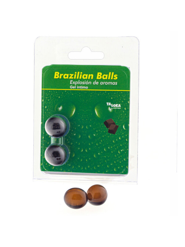TALOKA BRAZILIAN BALLS GEL INTIMO CHOCOLATE 2 BOLAS