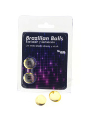 TALOKA BRAZILIAN BALLS GEL EXCITANTE EFECTO VIBRACION Y SHOCK 2 BOLAS