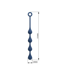 MR PLAY BOLAS ANALES SILICONA AZUL TALLA M 33 CM