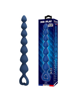 MR PLAY BOLAS ANALES Y PLUG ANAL SILICONA AZUL 267 CM