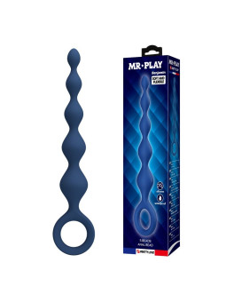 MR PLAY BOLAS ANALES Y PLUG ANAL SILICONA AZUL 204 CM