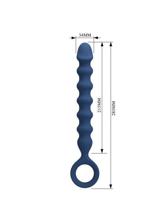 MR PLAY BOLAS ANALES Y PLUG ANAL SILICONA AZUL O 34 CM 285 CM