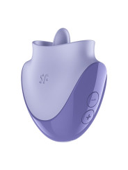 SATISFYER TONGUE DANCER ESTIMULADOR CLITORIANO CON VIBRACION Y PULSACIONES LILA