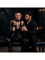 FETISH SUBMISSIVE COLLAR Y ESPOSAS CUERO VEGANO CON FORRO DE NEOPRENO
