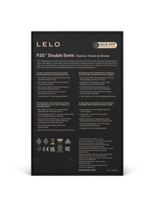LELO F2S DOUBLE SONIC MASTURBADOR MASCULINO CON DOBLE ESTIMULACION SONICA ROJO