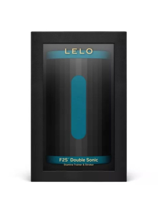 LELO F2S DOUBLE SONIC MASTURBADOR MASCULINO CON DOBLE ESTIMULACION SONICA VERDE AZULADO