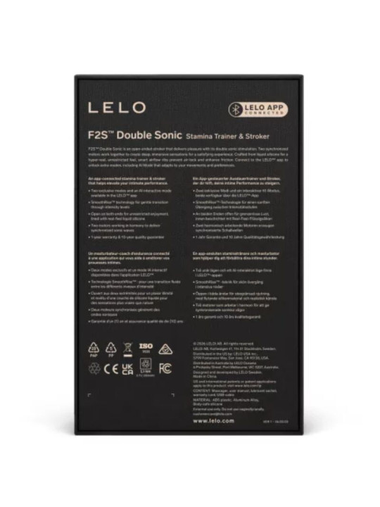 LELO F2S DOUBLE SONIC MASTURBADOR MASCULINO CON DOBLE ESTIMULACION SONICA VERDE AZULADO