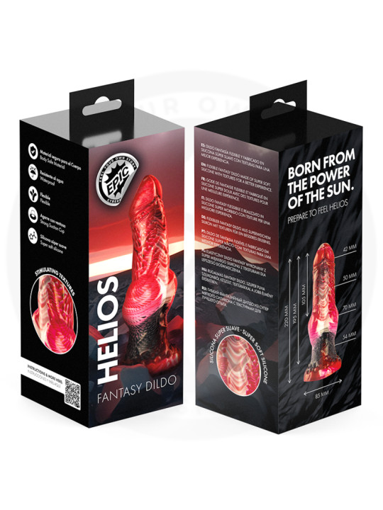 EPIC HELIOS DILDO CON TESTICULOS CALOR Y EXTASIS