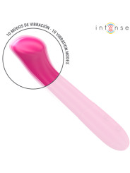 INTENSE PATY VIBRADOR 19 CM FLEXIBLE 10 VIBRACIONES MODELO 2 ROSA