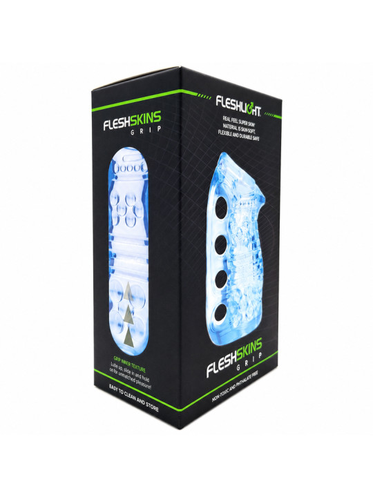 FLESHLIGHT FLESHSKINS GRIP BLUE ICE MASTURBADOR MANUAL AZUL
