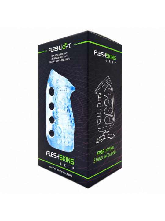 FLESHLIGHT FLESHSKINS GRIP BLUE ICE MASTURBADOR MANUAL AZUL