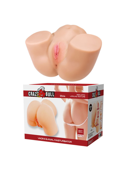 CRAZY BULL OLIVIA MASTURBADOR VAGINAL Y ANAL DOBLE CON VIBRACION