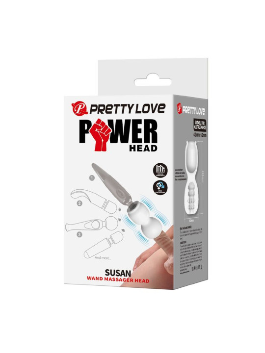 PRETTY LOVE SUSAN CABEZAL POWER HEAD PARA MASAJEADOR VARITA O 65 CM