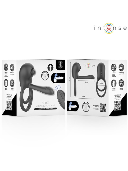 INTENSE SPIKE ANILLO VIBRADOR PARA PENE CON CONTROL REMOTO