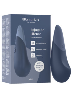 WOMANIZER VIBE VIBRADOR LAY ON SILENCIOSO AZUL OSCURO