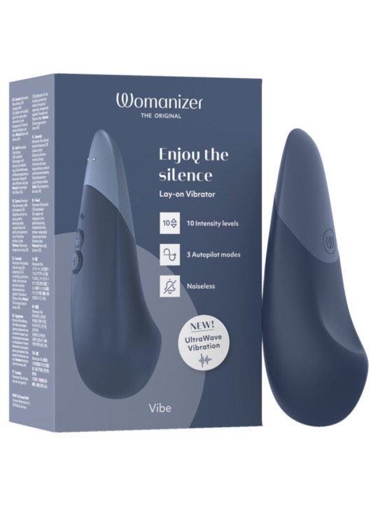 WOMANIZER VIBE VIBRADOR LAY ON SILENCIOSO AZUL OSCURO