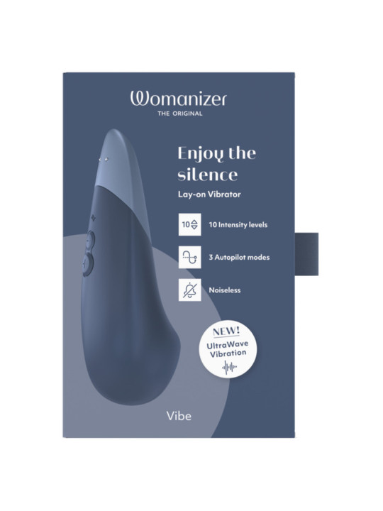 WOMANIZER VIBE VIBRADOR LAY ON SILENCIOSO AZUL OSCURO