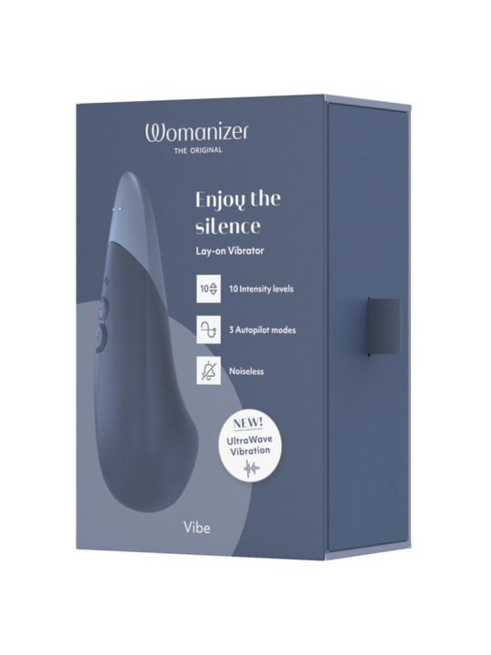 WOMANIZER VIBE VIBRADOR LAY ON SILENCIOSO AZUL OSCURO