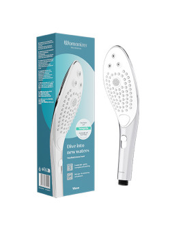 WOMANIZER WAVE CABEZAL DE DUCHA ESTIMULADOR DE CLITORIS PLATEADO