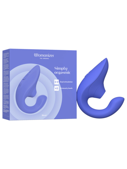 WOMANIZER BLEND ESTIMULADOR VIBRADOR RABBIT AZUL
