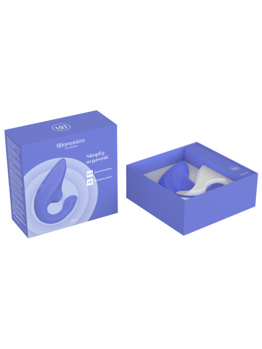 WOMANIZER BLEND ESTIMULADOR VIBRADOR RABBIT AZUL