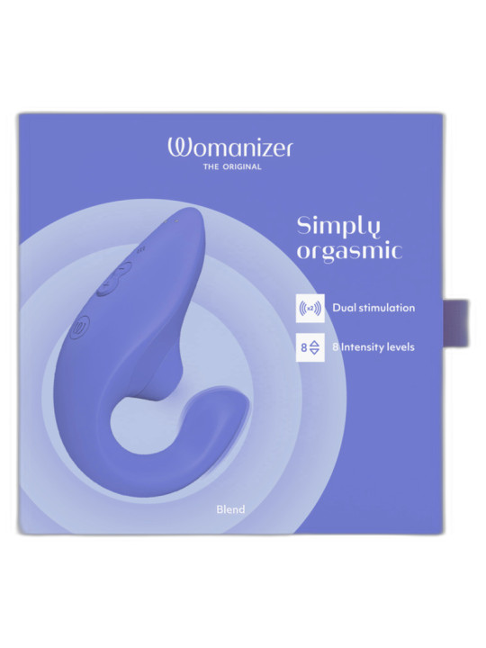 WOMANIZER BLEND ESTIMULADOR VIBRADOR RABBIT AZUL