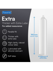 PASANTE EXTRA PRESERVATIVOS EXTRA GRUESOS CON LUBRICACION ADICIONAL 12 UNIDADES