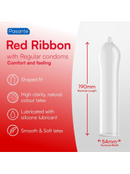 PASANTE RED RIBBON PRESERVATIVOS NATURELLE DE AJUSTE ANATOMICO 54 MM 144 UNIDADES