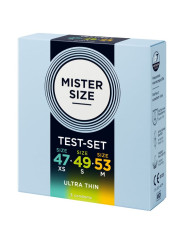 MISTER SIZE PACK MUESTRA PRESERVATIVOS TALLA 47 49 53 MM 3 UNIDADES