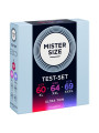 MISTER SIZE PACK MUESTRA PRESERVATIVOS TALLA 60 64 69 MM 3 UNIDADES
