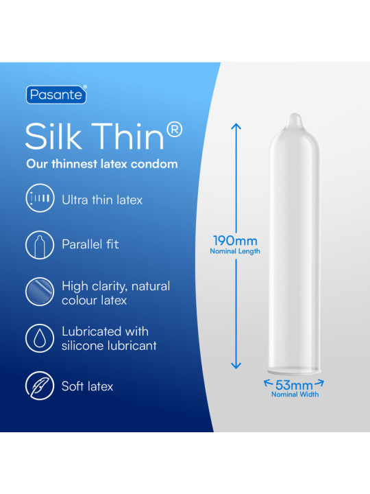 PASANTE PRESERVATIVOS SILK THIN MS FINO 12 UNIDADES