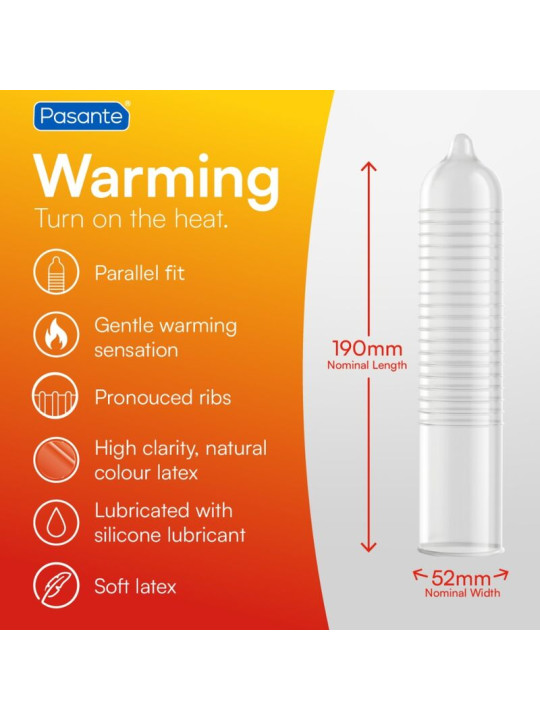 PASANTE PRESERVATIVO EFECTO CALOR BOLSA 144 UNIDADES