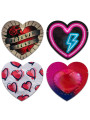 PASANTE PRESERVATIVO ROJO FORMA CORAZON BOLSA 144 UNIDADES